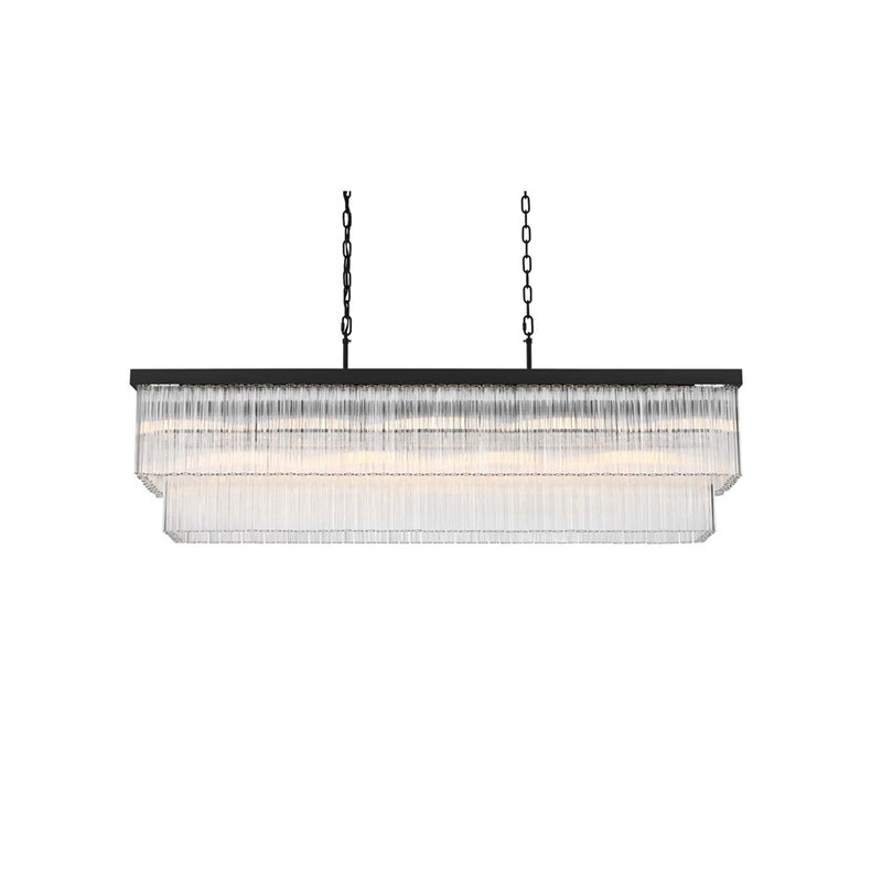 Elegant Lighting Harlow 9 Lt 53" Chandelier, Black