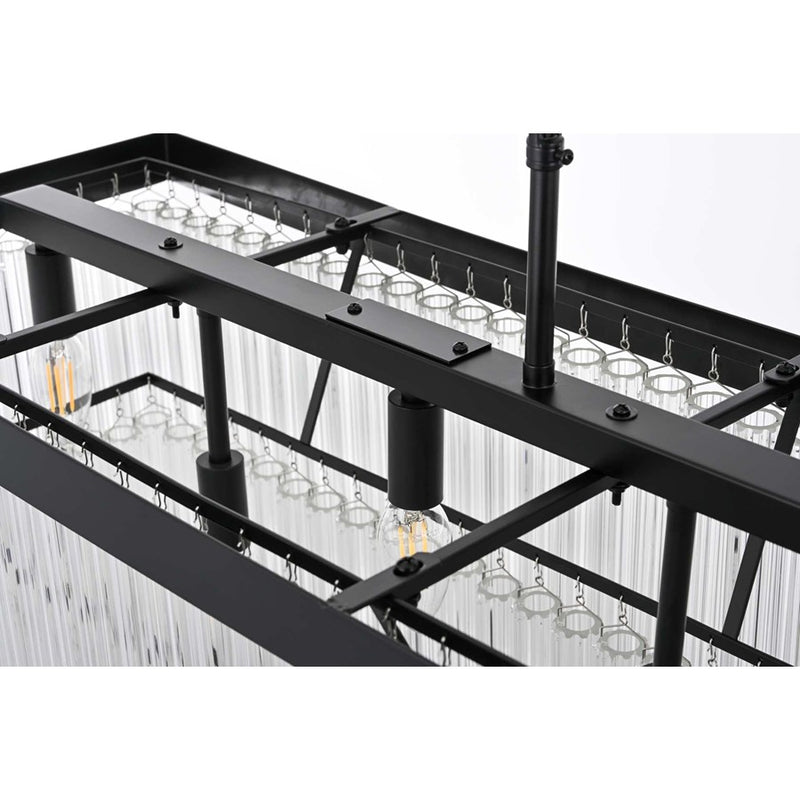 Elegant Lighting Harlow 9 Lt 53" Chandelier, Black