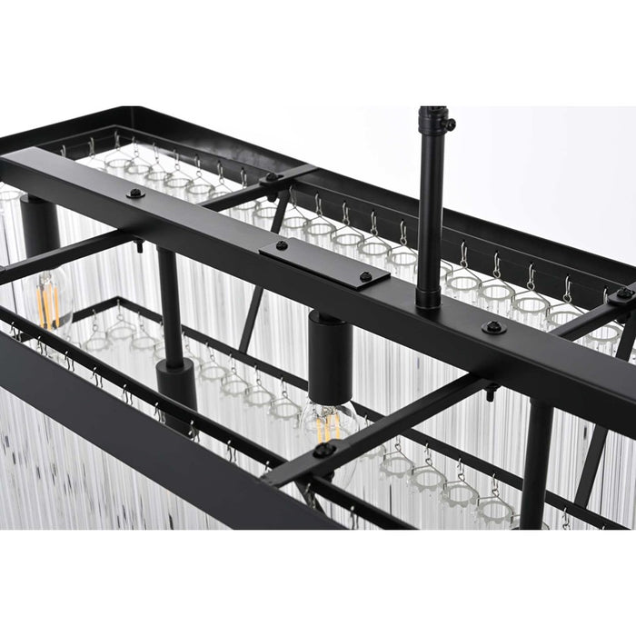 Elegant Lighting Harlow 9 Lt 53" Chandelier, Black