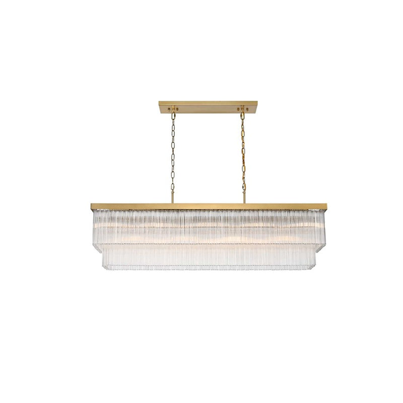 Elegant Lighting Harlow 9 Lt 53" Chandelier, Satin Gold