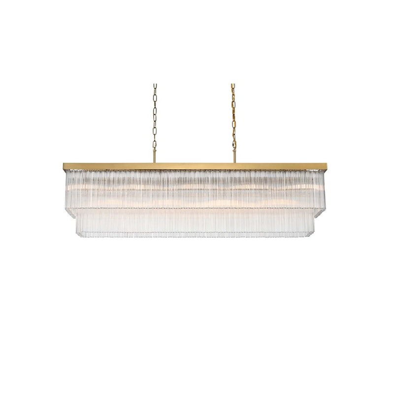 Elegant Lighting Harlow 9 Lt 53" Chandelier, Satin Gold