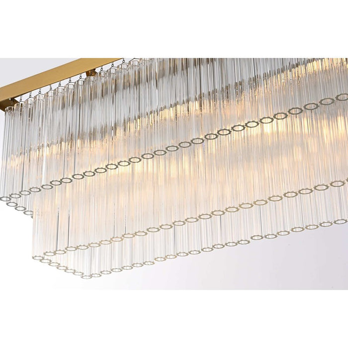 Elegant Lighting Harlow 9 Lt 53" Chandelier, Satin Gold