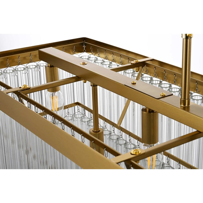 Elegant Lighting Harlow 9 Lt 53" Chandelier, Satin Gold