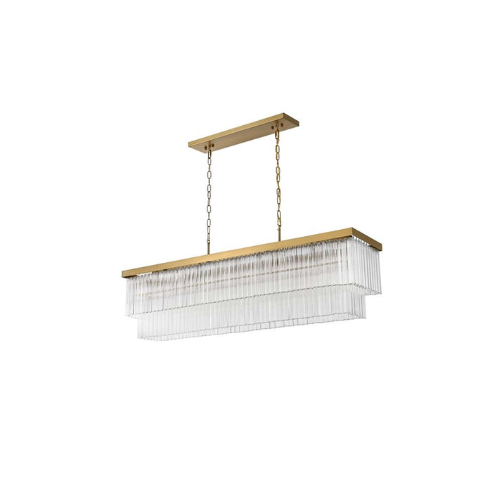 Elegant Lighting Harlow 9 Lt 53" Chandelier, Satin Gold