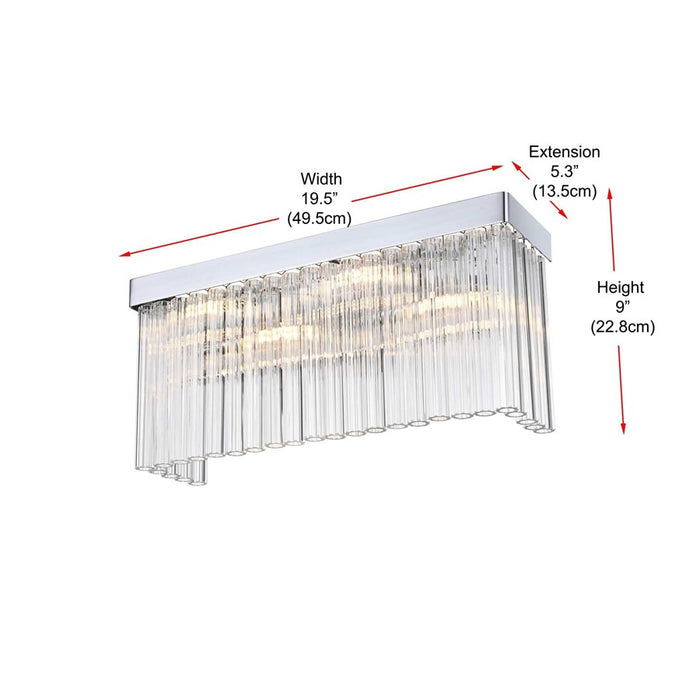 Elegant Lighting Harlow 4 Lt 19" Wall Sconce, Chrome