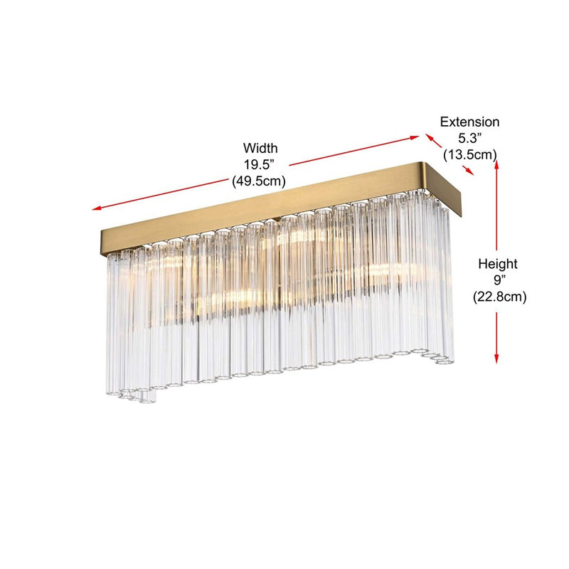 Elegant Lighting Harlow 4 Lt 19" Wall Sconce, Satin Gold