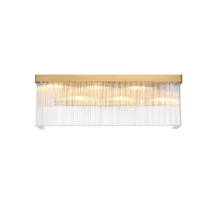 Elegant Lighting Harlow 6 Lt 26" Wall Sconce, Satin Gold - 1070W26SG