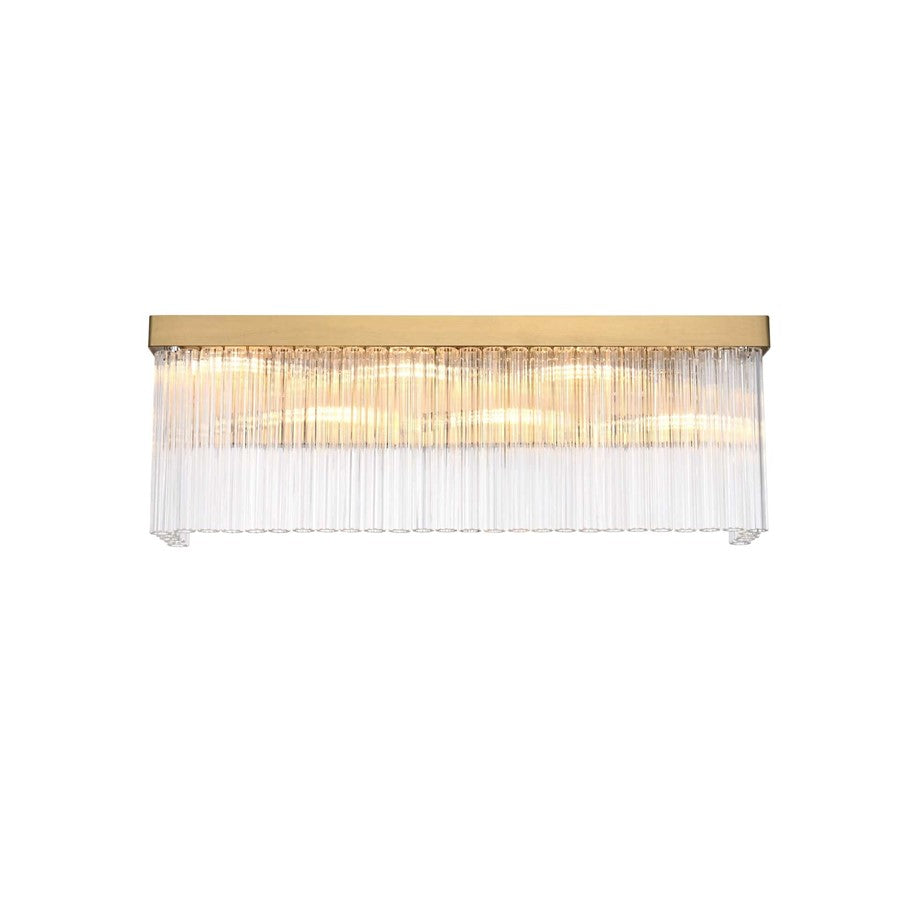 Elegant Lighting Harlow 6 Lt 26" Wall Sconce, Satin Gold - 1070W26SG