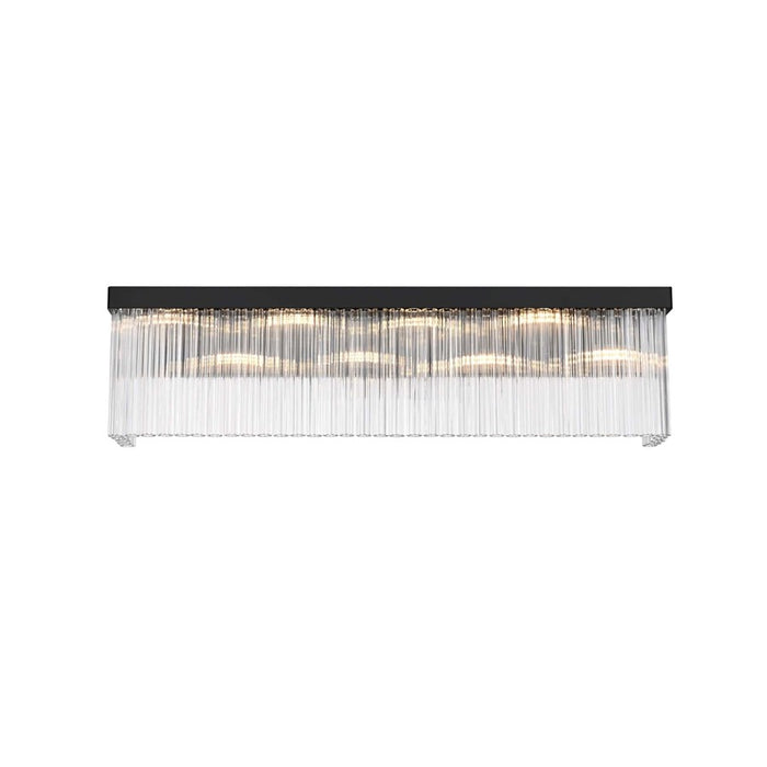 Elegant Lighting Harlow 8 Lt 34" Wall Sconce, Black - 1070W34BK