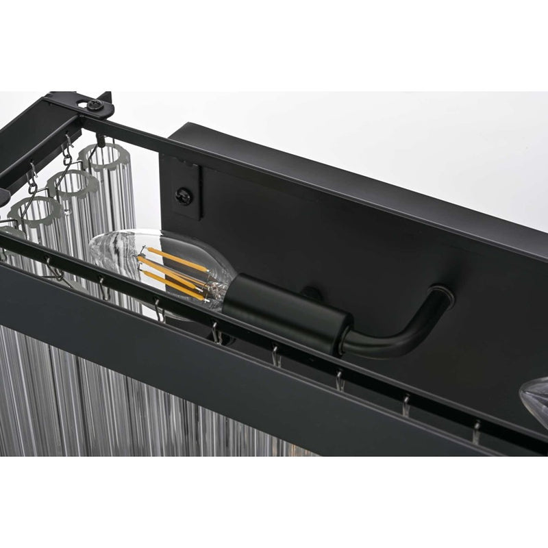Elegant Lighting Harlow 8 Lt 34" Wall Sconce, Black