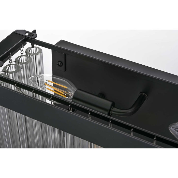 Elegant Lighting Harlow 8 Lt 34" Wall Sconce, Black