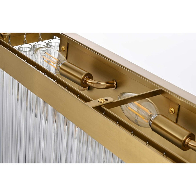 Elegant Lighting Harlow 8 Lt 34" Wall Sconce, Satin Gold