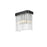 Elegant Lighting Harlow 1 Light 9" Wall Sconce, Black/Clear