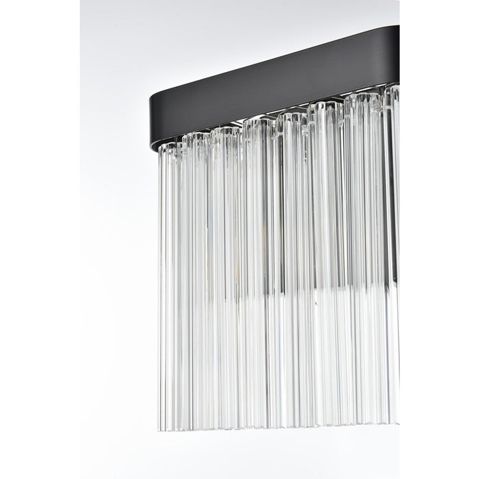 Elegant Lighting Harlow 1 Light 9" Wall Sconce, Black/Clear