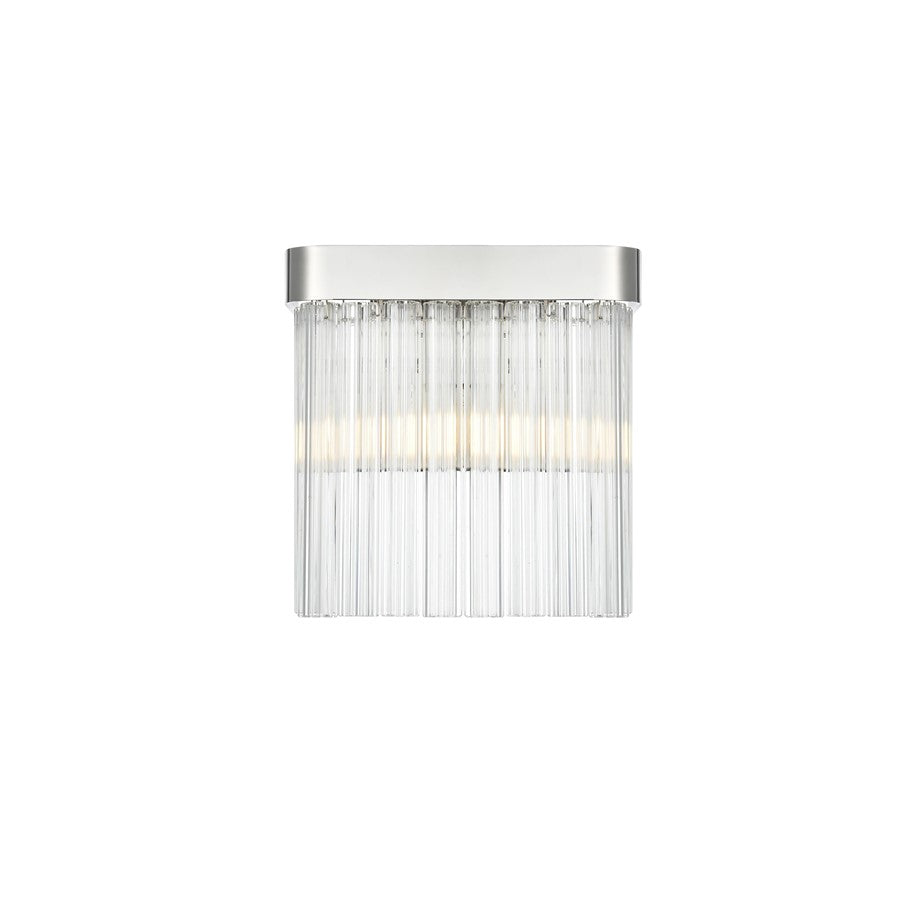 Elegant Lighting Harlow 1 Light 9" Wall Sconce, Chrome/Clear - 1070W9C