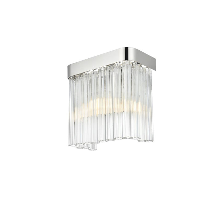 Elegant Lighting Harlow 1 Light 9" Wall Sconce, Chrome/Clear