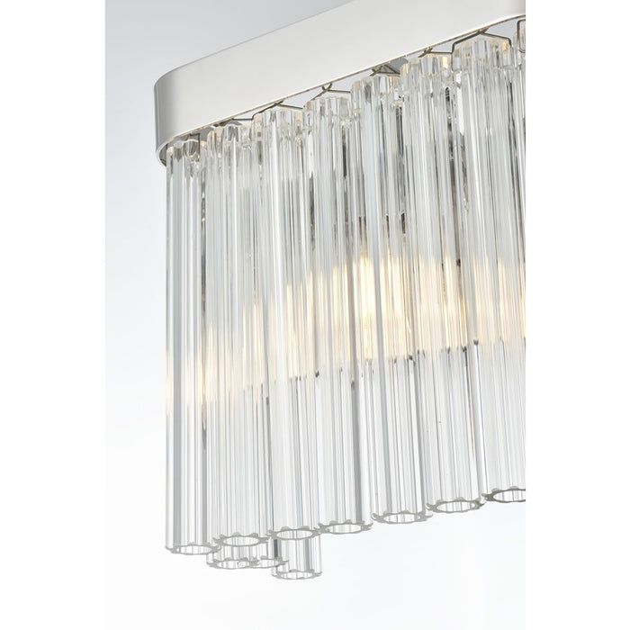Elegant Lighting Harlow 1 Light 9" Wall Sconce, Chrome/Clear