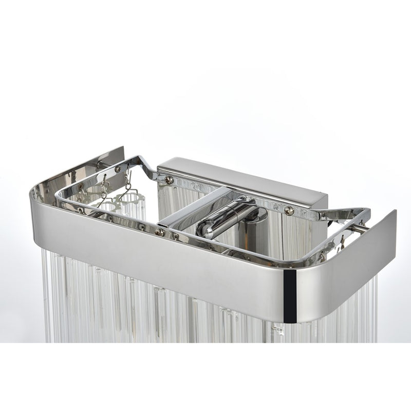 Elegant Lighting Harlow 1 Light 9" Wall Sconce, Chrome/Clear
