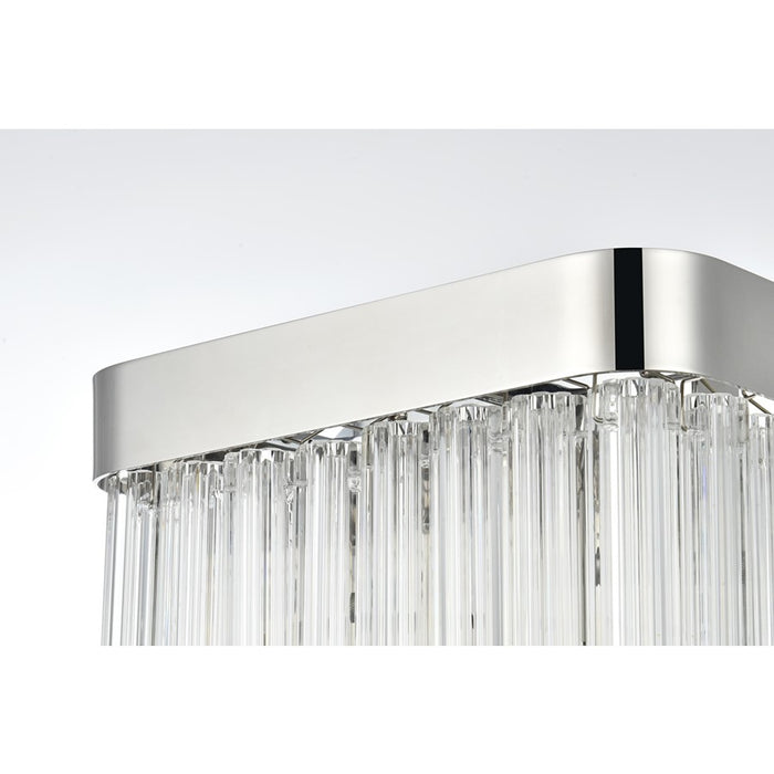 Elegant Lighting Harlow 1 Light 9" Wall Sconce, Chrome/Clear
