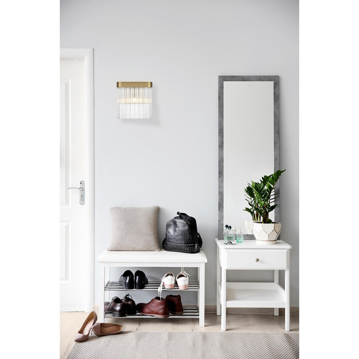 Elegant Lighting Harlow 1 Light 9" Wall Sconce, Satin Gold/Clear