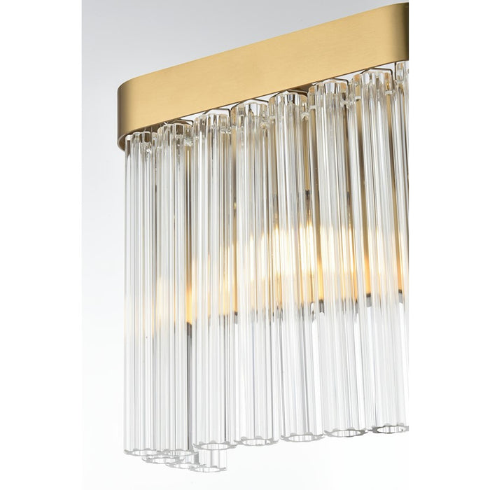 Elegant Lighting Harlow 1 Light 9" Wall Sconce, Satin Gold/Clear