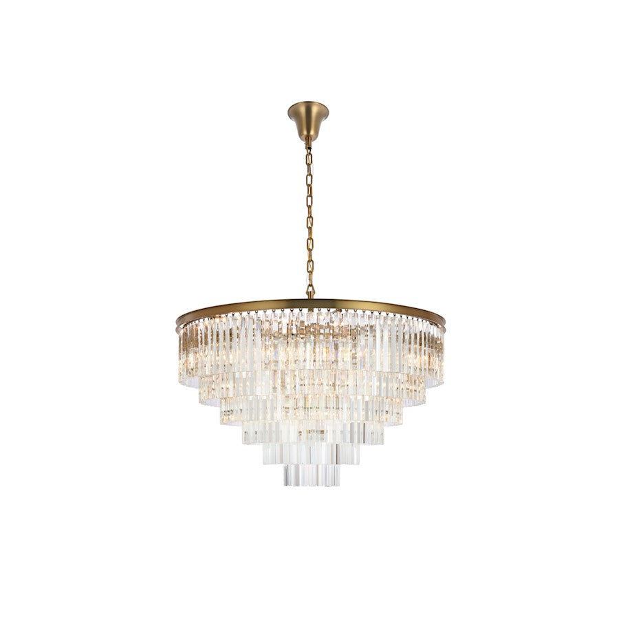 Elegant Lighting Sydney 33 Light 44" Chandelier, Satin Gold