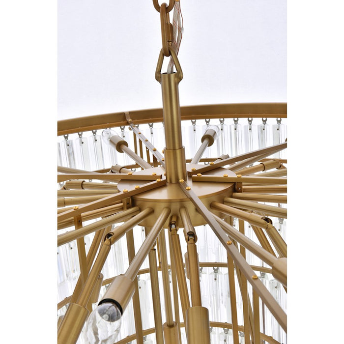 Elegant Lighting Sydney 33 Light 44" Chandelier, Satin Gold
