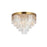 Elegant Lighting Sydney 17 Light 32" Flush Mount, Satin Gold