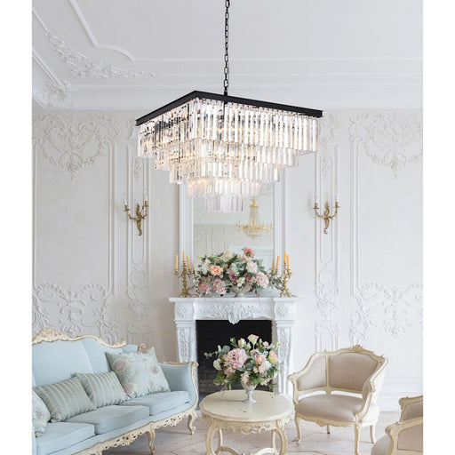 Elegant Lighting Sydney 21 Light 34" Chandelier, Matte Black
