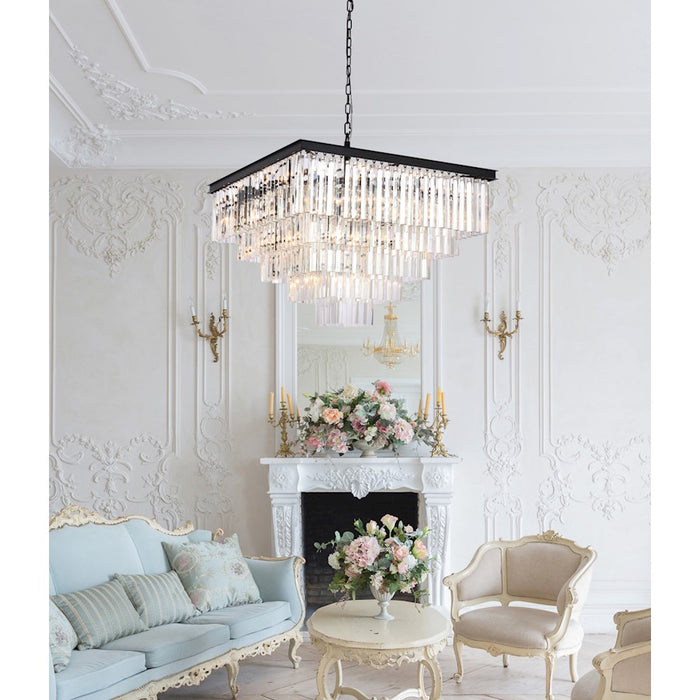Elegant Lighting Sydney 21 Light 34" Chandelier, Matte Black