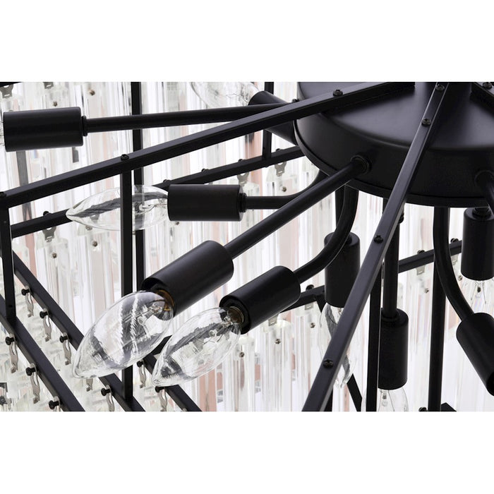 Elegant Lighting Sydney 21 Light 34" Chandelier, Matte Black