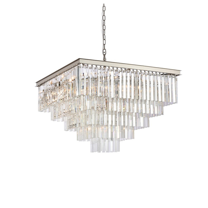 Elegant Lighting Sydney 21 Light 34" Chandelier, Polished Nickel