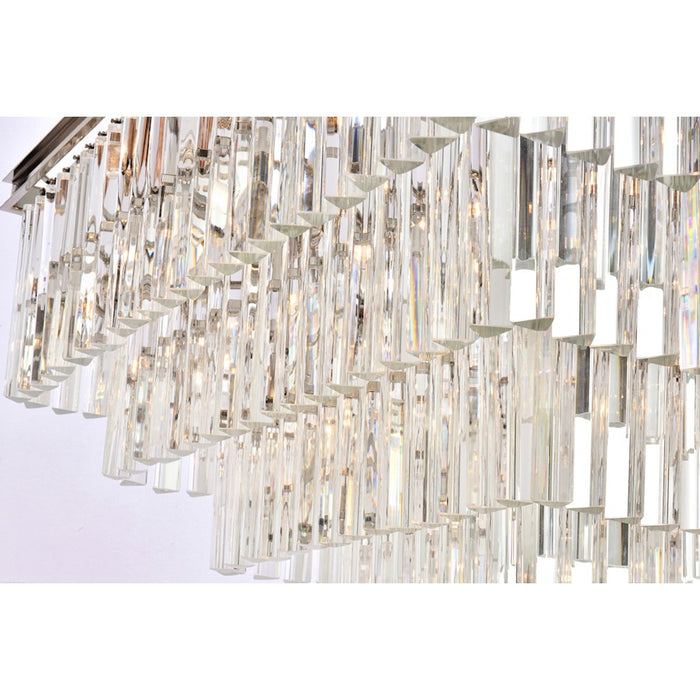 Elegant Lighting Sydney 21 Light 34" Chandelier, Polished Nickel
