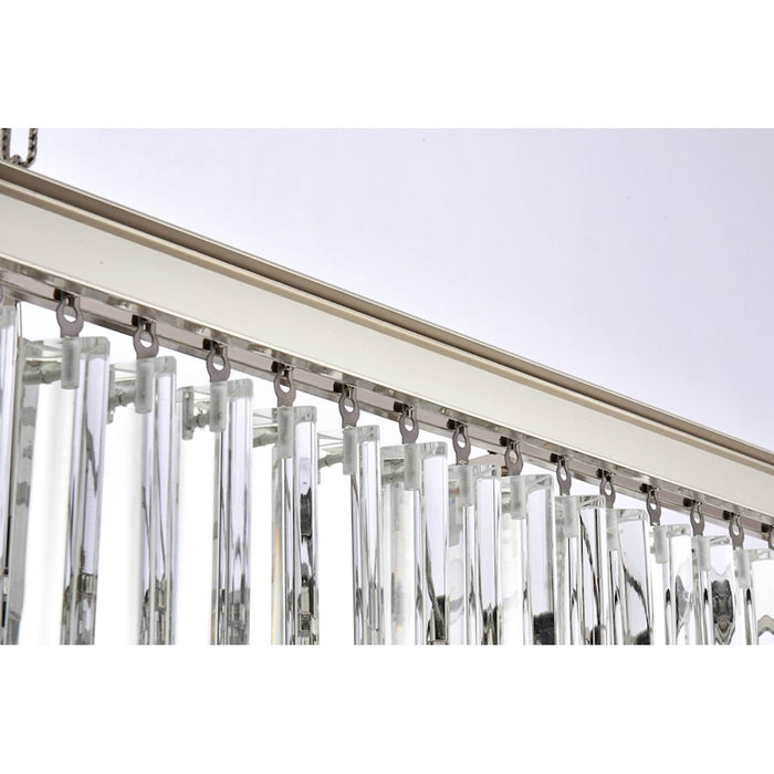 Elegant Lighting Sydney 21 Light 34" Chandelier, Polished Nickel