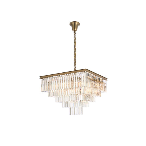 Elegant Lighting Sydney 21 Light 34" Chandelier, Satin Gold