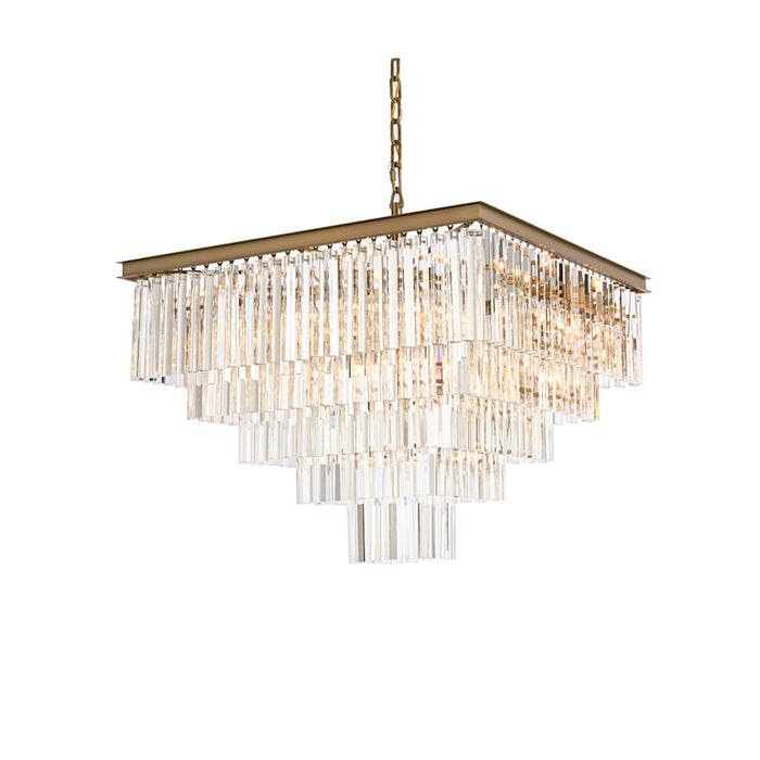 Elegant Lighting Sydney 21 Light 34" Chandelier, Satin Gold