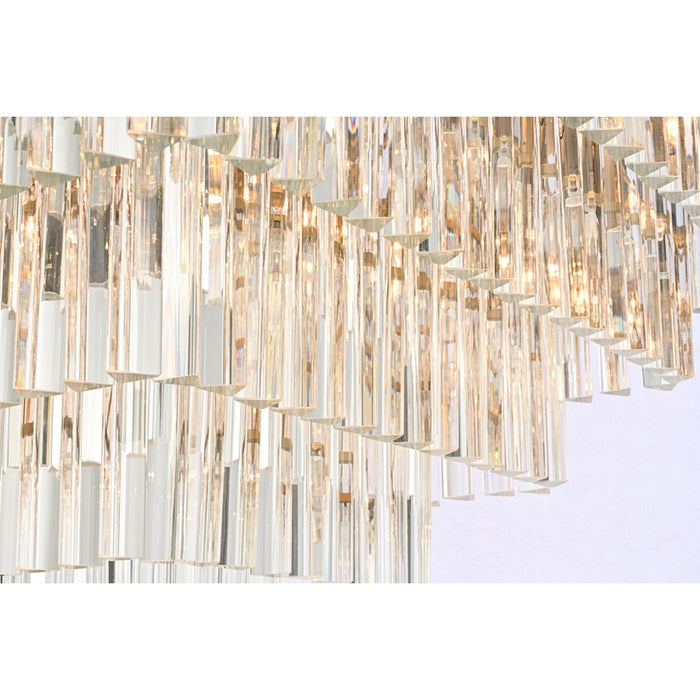 Elegant Lighting Sydney 21 Light 34" Chandelier, Satin Gold