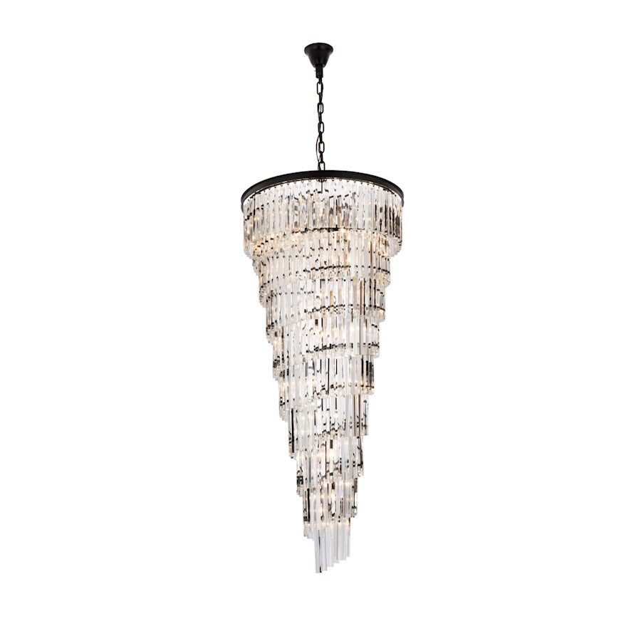 Elegant Lighting Sydney 35 Light 30" Chandelier, Matte Black