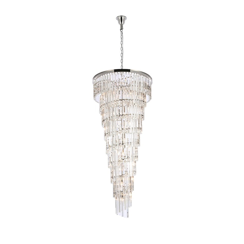 Elegant Lighting Sydney 35 Light 30" Chandelier, Polished Nickel