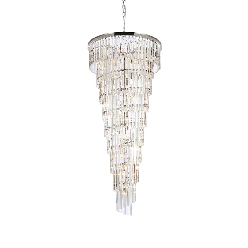 Elegant Lighting Sydney 35 Light 30" Chandelier, Polished Nickel