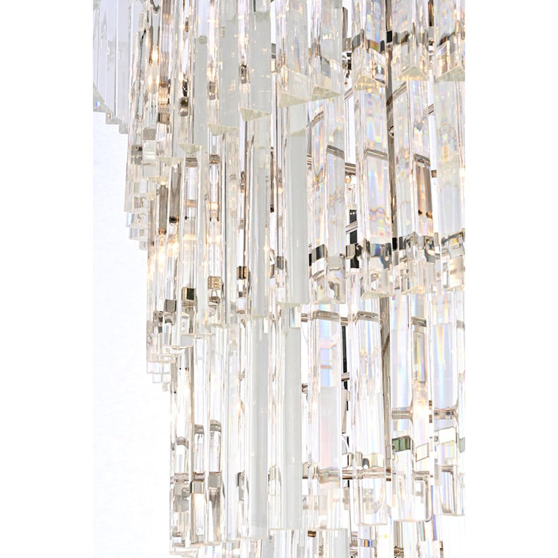 Elegant Lighting Sydney 35 Light 30" Chandelier, Polished Nickel