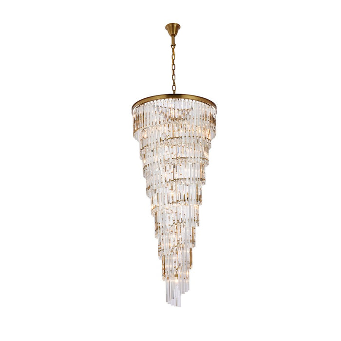 Elegant Lighting Sydney 35 Light 30" Chandelier, Satin Gold