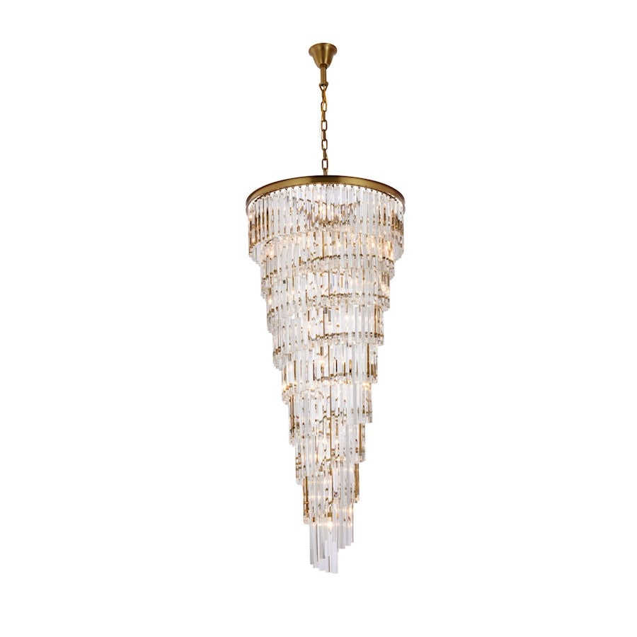 Elegant Lighting Sydney 35 Light 30" Chandelier, Satin Gold