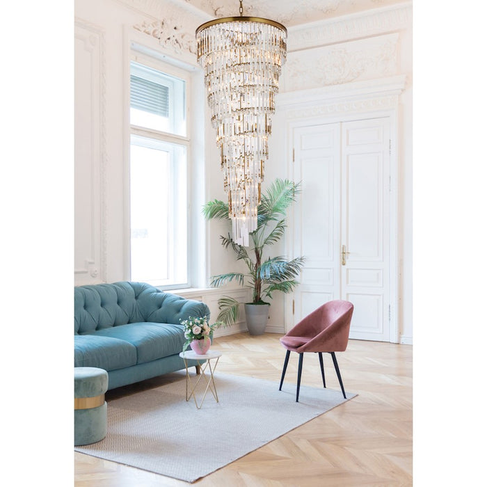 Elegant Lighting Sydney 35 Light 30" Chandelier, Satin Gold