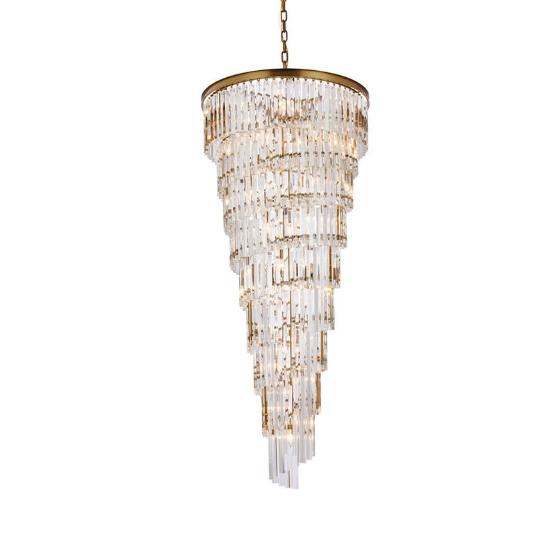 Elegant Lighting Sydney 35 Light 30" Chandelier, Satin Gold