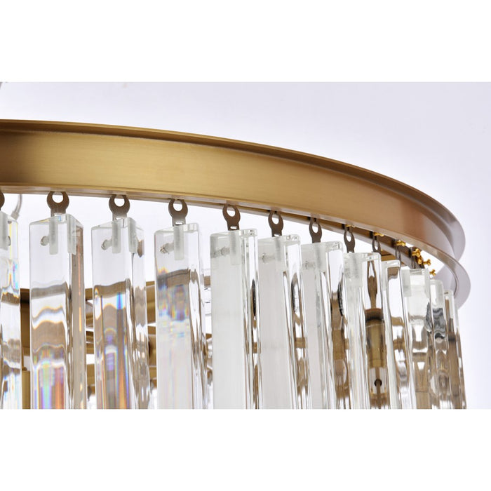Elegant Lighting Sydney 35 Light 30" Chandelier, Satin Gold