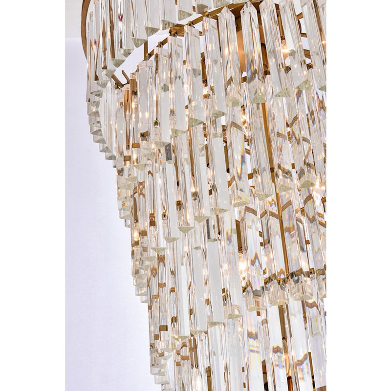 Elegant Lighting Sydney 35 Light 30" Chandelier, Satin Gold