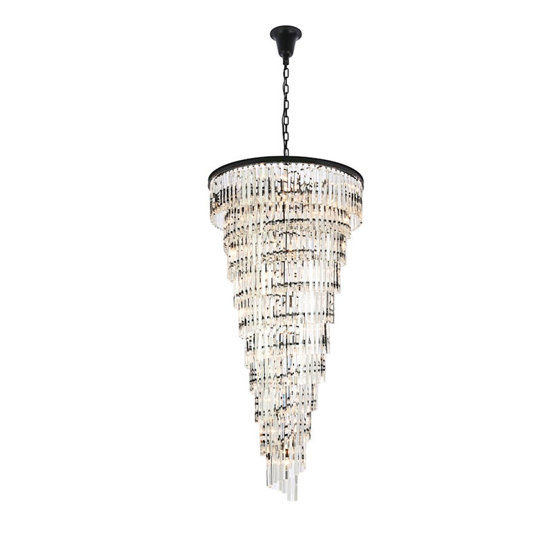 Elegant Lighting Sydney 42 Light 36.5" Chandelier, Matte Black