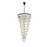 Elegant Lighting Sydney 42 Light 36.5" Chandelier, Matte Black