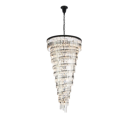Elegant Lighting Sydney 42 Light 36.5" Chandelier, Matte Black